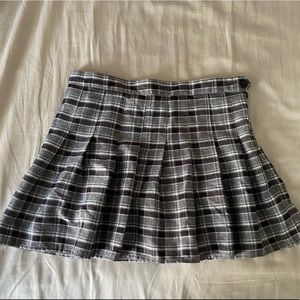 Mini plaid pleated skirt